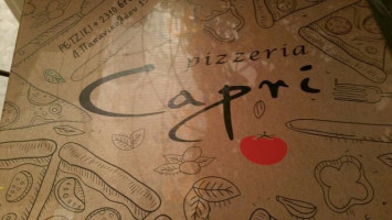 Pizza Capri menu