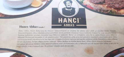 Hanci Abbas menu