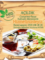 Miss Bahce Cafe menu