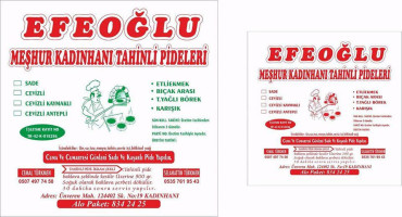 Efeoğlu Etli Pide Salonu Cemal Ustanin Yerİ menu