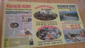 Kazancım Hizmet Konyalı Etli Ekmek menu