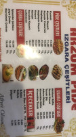 Arzum Pide Salonu menu