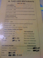 Zolota Pava menu