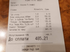 Sisters menu