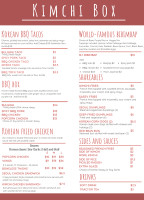 Cafe Terminal menu