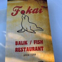 Fokai Cafe menu