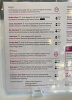 Tadim Kokarec menu
